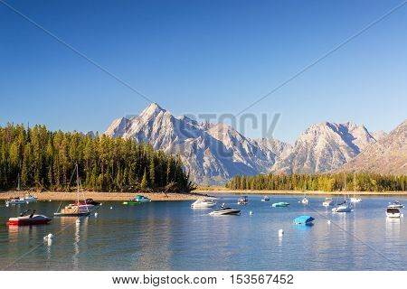 Boats In Colter Bay