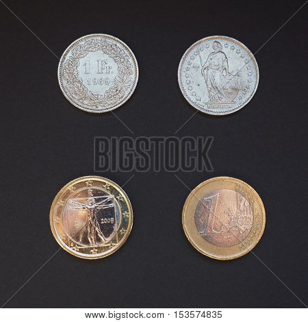 Swiss Francs And Euros