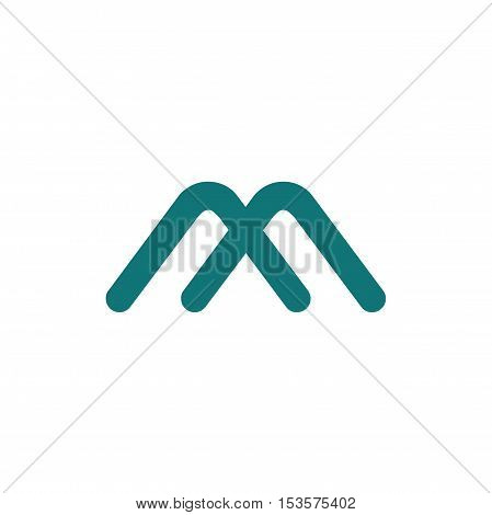 M letter initial logo design, letter logo design