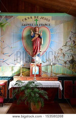 Loix France - september 26 2016 : the Sainte Catherine church