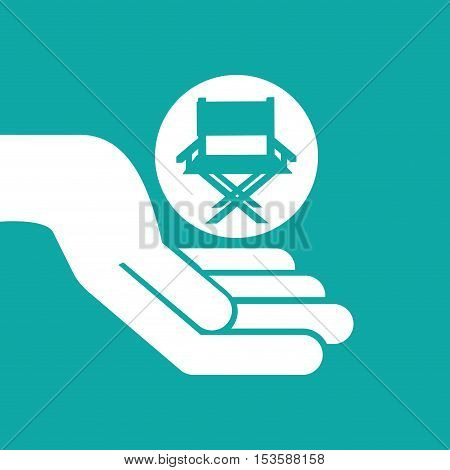 clapper movie and megaphone retro graphic vector illustration eps 10