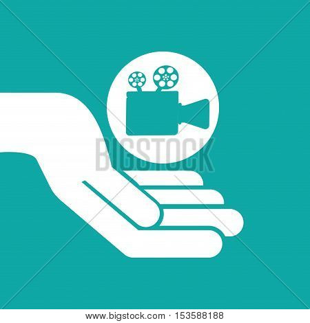 clapper movie and megaphone retro graphic vector illustration eps 10