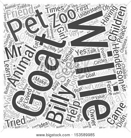 Willie the Billy Goat word cloud concept