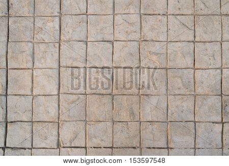 Stamp concrete texture pattern and background for outdoot floor finishing.