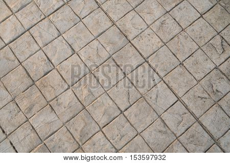Stamp concrete texture pattern and background for outdoot floor finishing.