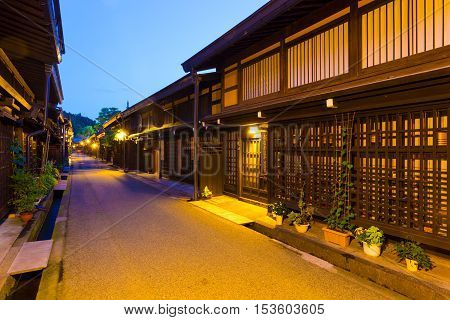 Old Town Takayama Kamisannomachi Street Night H