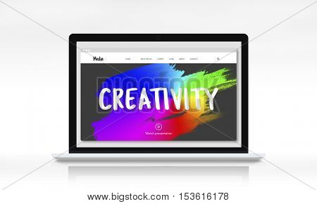 Design rainbow Paint Strokes Concept