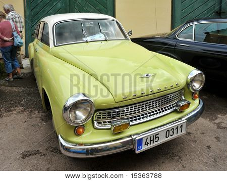 RATIBORICE, TSJECHISCHE REPUBLIEK - 7 AUGUSTUS: IX. Vintage auto show - Wartburg model uit 1963.  7 Augustus 