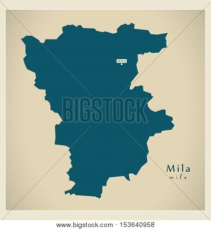 Modern Map - Mila DZ Algeria vector