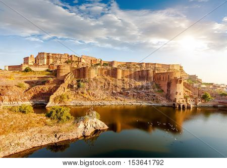 Mehrangarh Fort Jodhpur Rajasthan India Asia Landmark