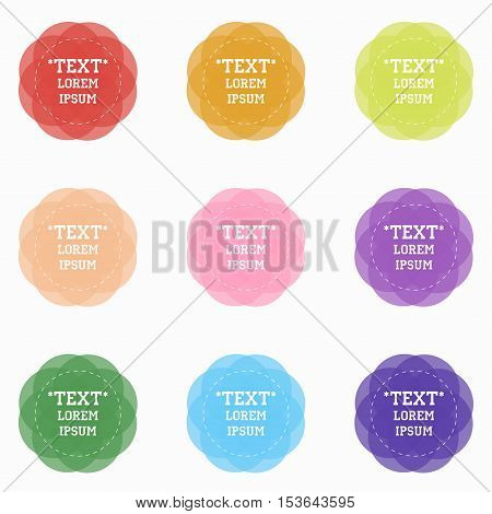 Colorful banner design transparent colorful round abstract shapes