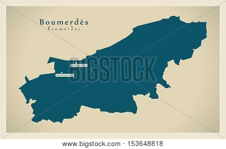 Modern Map - Boumerdes DZ Algeria vector