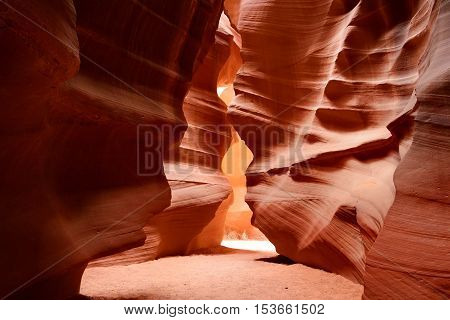 Glowing Colors Of Upper Antelope Canyon, The Famous Slot Canyon In Navajo Reservation Near Page, Ari
