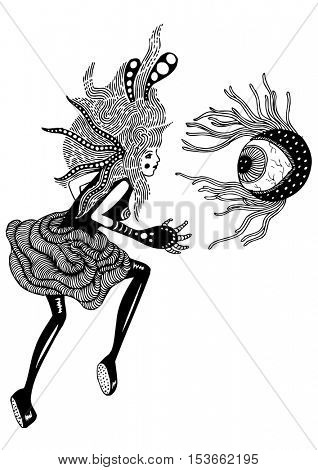 psychedelic stylish poster illustration