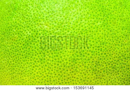 Macro photo of Green pomelo texture, background