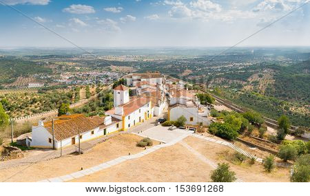 Panoramic view of Evoramonte in Portugal, Europe