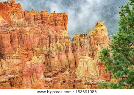 A stunning view of Brice canyon National park utah.