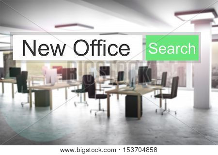 websearch new green search button modern office 3D Illustration