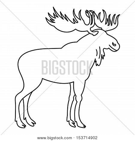 Moose icon. Outline illustration of moose vector icon for web