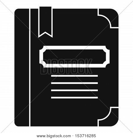 Tutorial with bookmark icon. Simple illustration of tutorial with bookmark vector icon for web