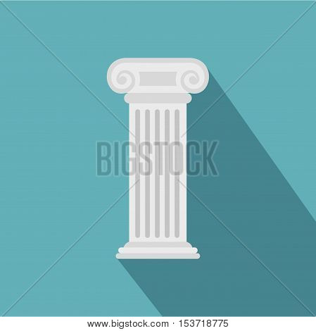 Roman column icon. Flat illustration of roman column vector icon for web