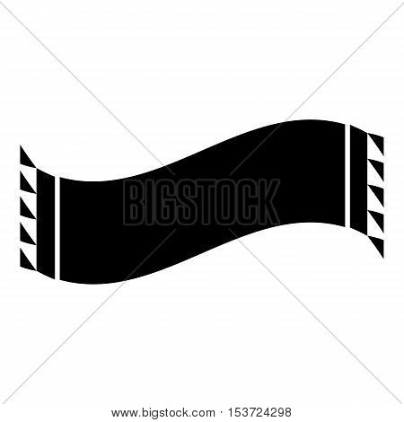 Black scarf icon. Simple illustration of scarf vector icon for web