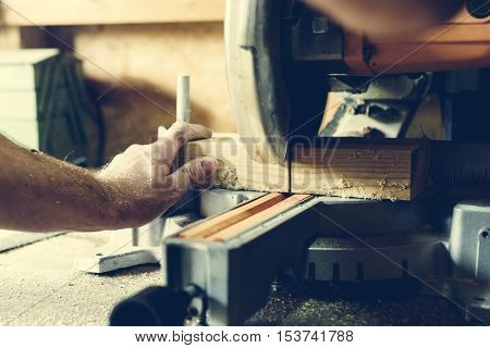 Carpenter Craftsman Lumber Timber Woodwork Concept
