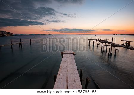 October sunset at the village of Ravda, Bulgaria