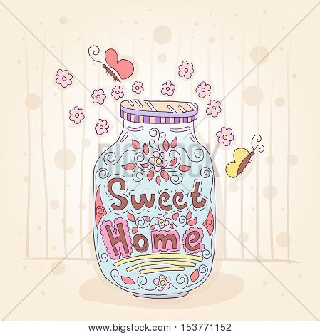 Sweet Home Bottle Vector Photo Free Trial Bigstock
