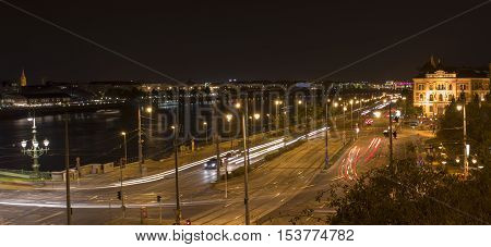The Danube and the traffic, in Budapest