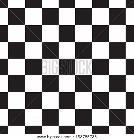 Black and white checkerboard seamless pattern. Square background