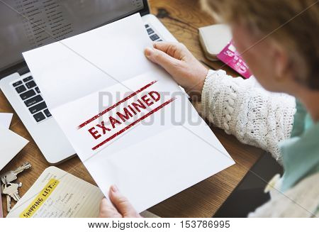 Examined Authorised Certified Verified Approve Concept