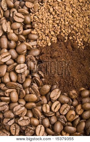 커피 알갱이, 커피 분말 및과 립 Goffee