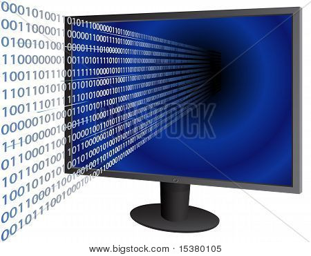 Binary coming through LCD screen