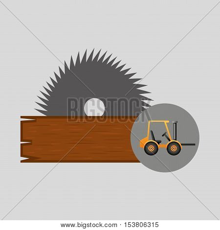 forklift truck construction sawmill icon graphic vector illustration eps 10
