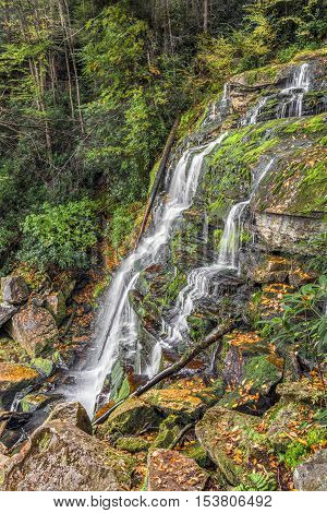 Elakala Number 3 is the third waterfall on Shays Run a stream in West Virginia's Balckwater Canyon.