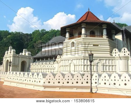 Temple Of The Sacred Tooth Relic located in the Royal Palace Complex Of The Former Kingdom Of Kandy Sri Lanka