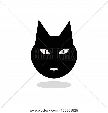 cats Silhouettes on a white background,cute cat illustration