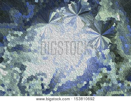 Abstract pointillist oil painting. Abstract impressionist art work in pointillist style - brush strokes of oil painting - colorful abstract texture.