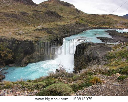 Salto Grande Waterfall - Torres del Paine National Park, Chile