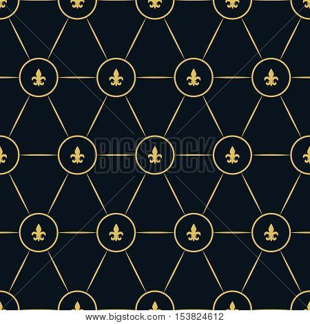 Luxury Royal Seamless Repeat Golden Pattern Wallpaper Lys Flower