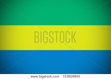 Gabon flag ,Gabon national flag illustration symbol.