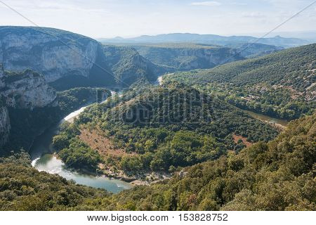 The Gorges de Ardeche is made up of a series of gorges in the river Ardeche forming a thirty-kilometre long canyon.