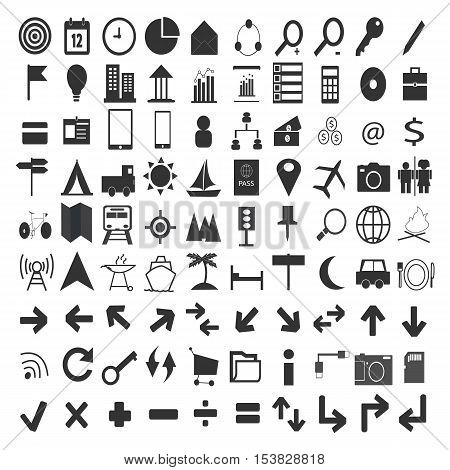 icons for business,technology, travel,office & presentation icons set, vector