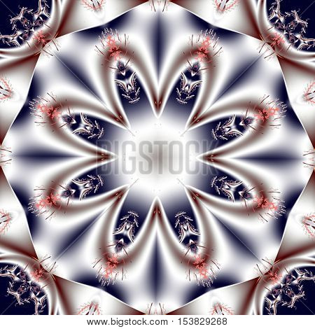 Fabulous fractal background with circle ornament. You can use it for invitations notebook covers phone case postcards cards ceramics carpets and so on. Artwork for creative design and art.