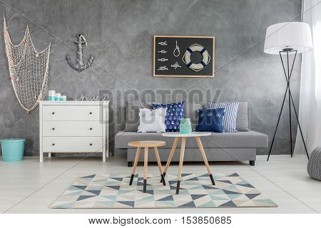 Contemporary living room with modern design furniture