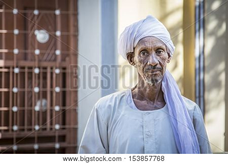 Khartoum Sudan December 18th December: Sudanese man on a street on Khartoum