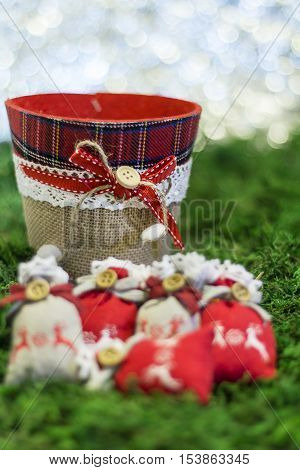 Christmas greetings, symbol and xmas celebration santa claus