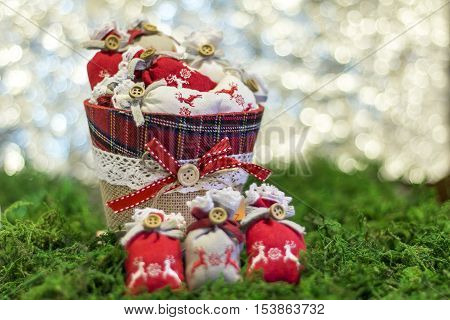 Christmas greetings, symbol and xmas celebration santa claus