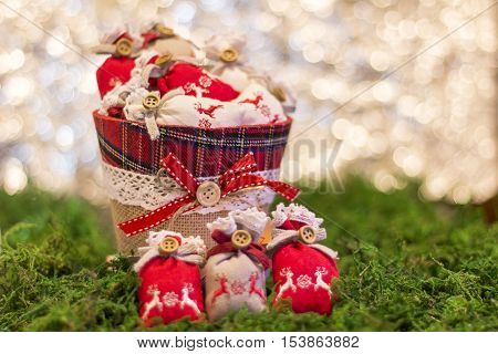 Christmas greetings, symbol and xmas celebration santa claus